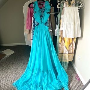 Mac Duggal Turquoise Gown